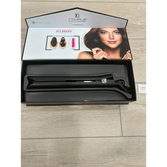 Royale Platinum 1.25” Ceramic Hair Straightener Black - Picture 3 of 4